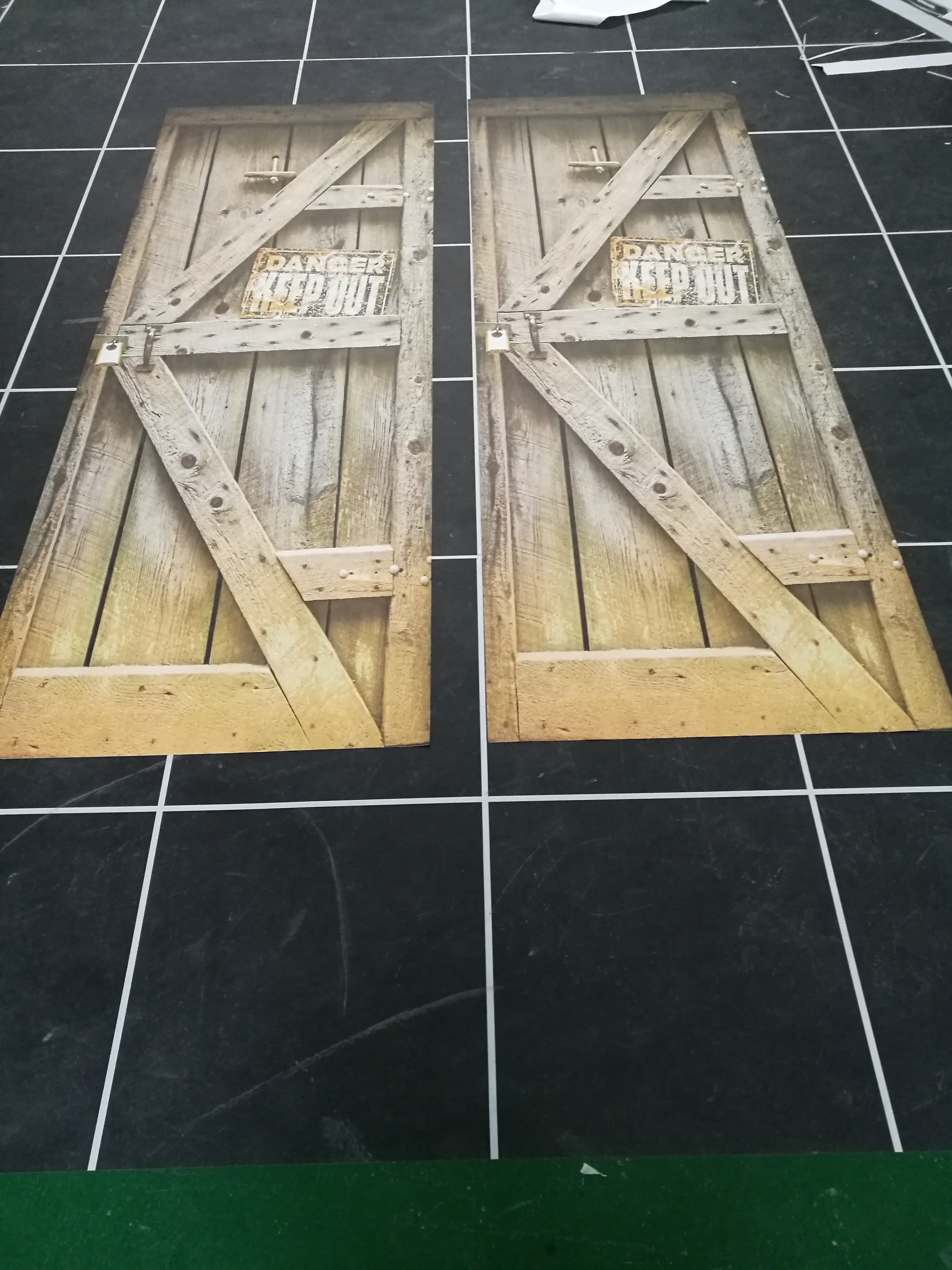 3D wood material painting door mural Wallpaper AJ Wallpaper