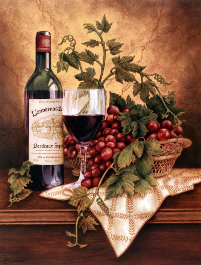 Wine And Grapes 1 Wallpaper AJ Wallpaper