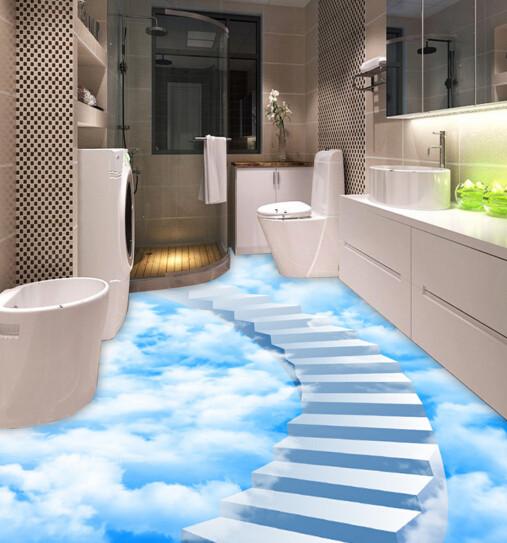 3D Paradise Ladder Floor Mural Wallpaper AJ Wallpaper 2