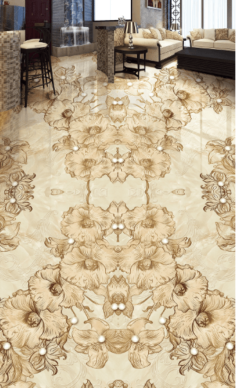 3D Orchids 032 Floor Mural Wallpaper AJ Wallpaper 2