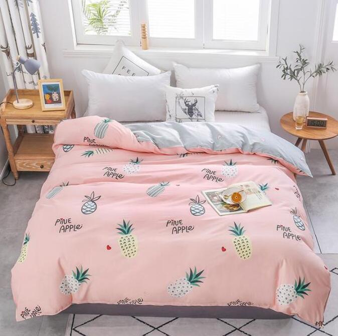 3D Pink Bottom Pineapple 3166 Bed Pillowcases Quilt