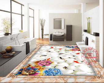 3D Crystal Clear 045 Floor Mural Wallpaper AJ Wallpaper 2