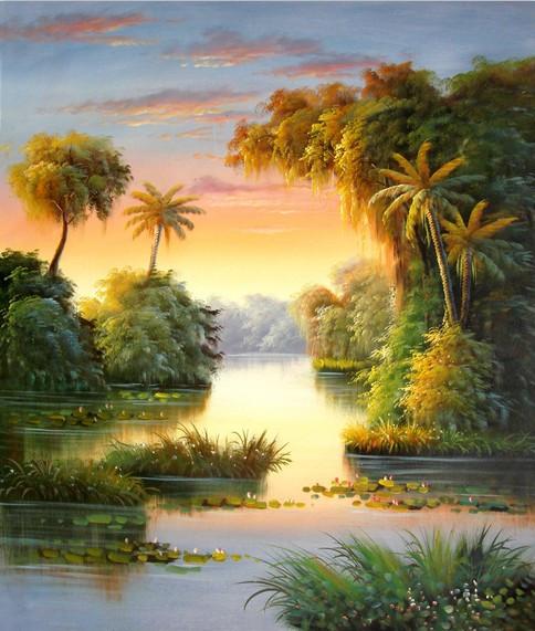 Beautiful River Scene Wallpaper AJ Wallpaper