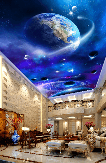 3D Starry Sky 025 Floor Mural Wallpaper AJ Wallpaper 2