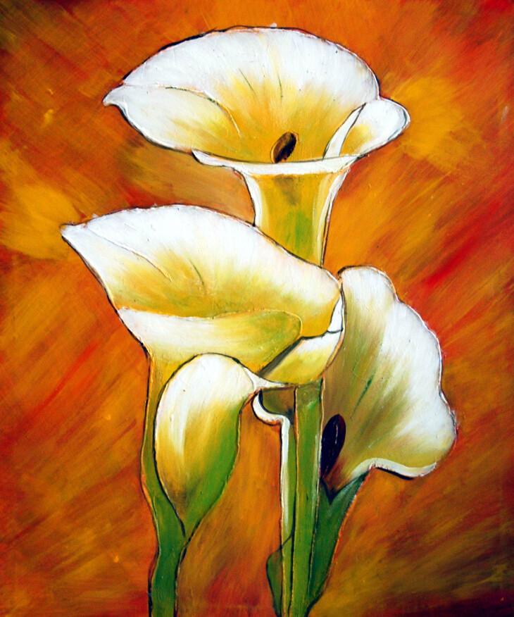 Three White Flowers Wallpaper AJ Wallpaper 2