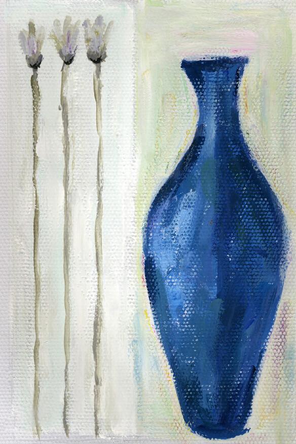 Painting Of Flowers Vase Wallpaper AJ Wallpaper