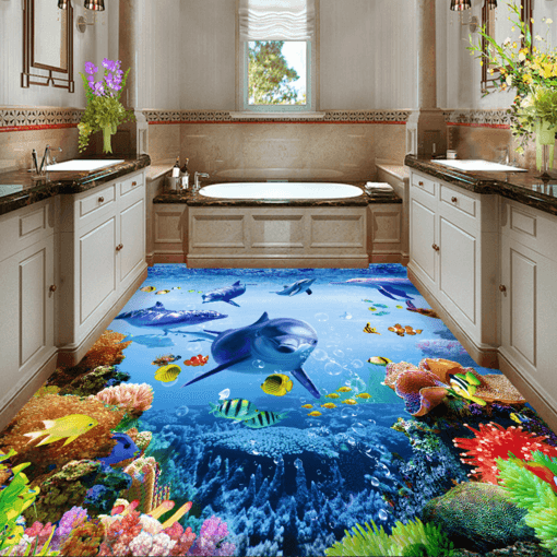 3D Beautiful Ocean World Floor Mural Wallpaper AJ Wallpaper 2
