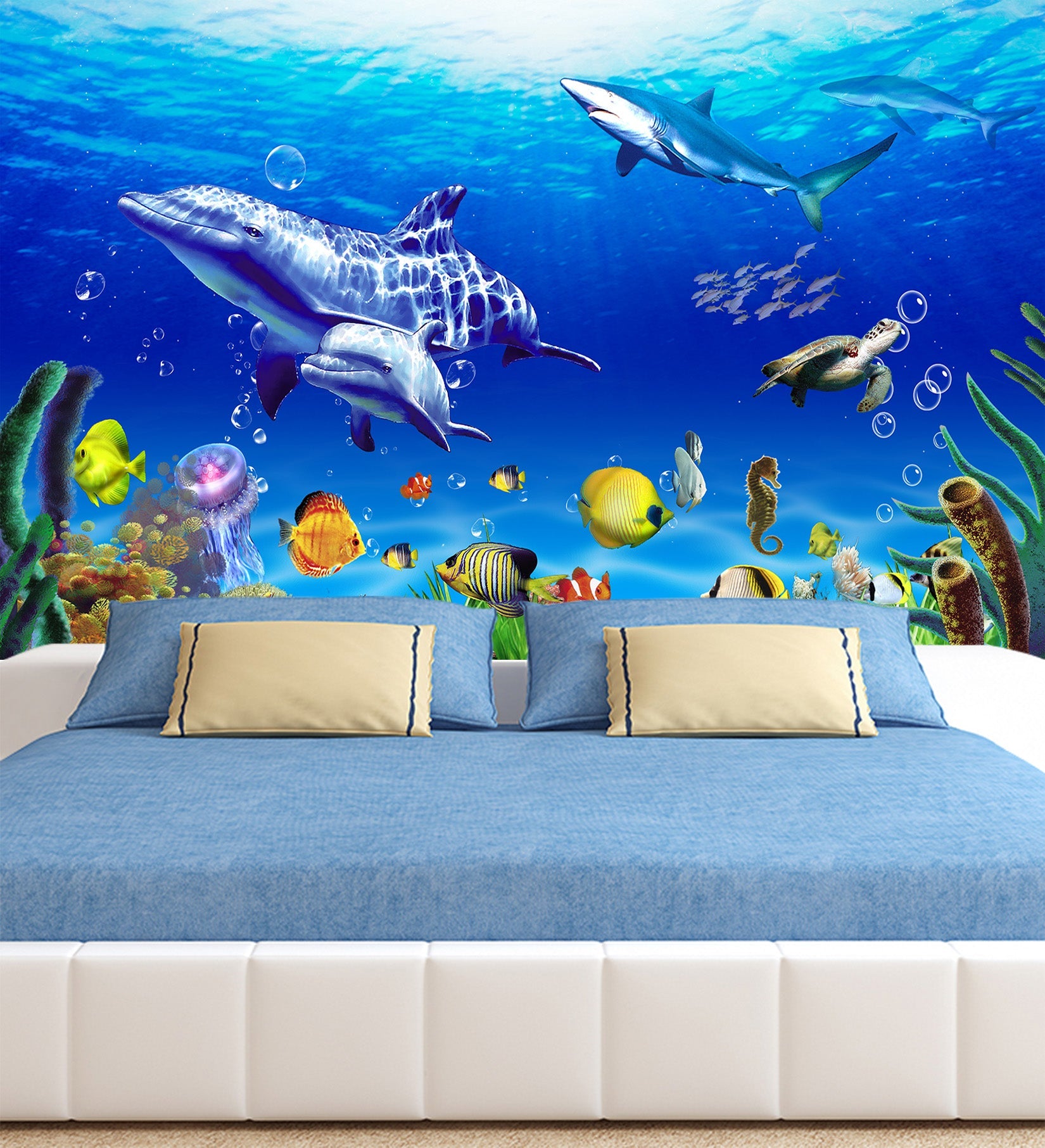 3D Underwater World 035 Wall Murals Wallpaper AJ Wallpaper 2