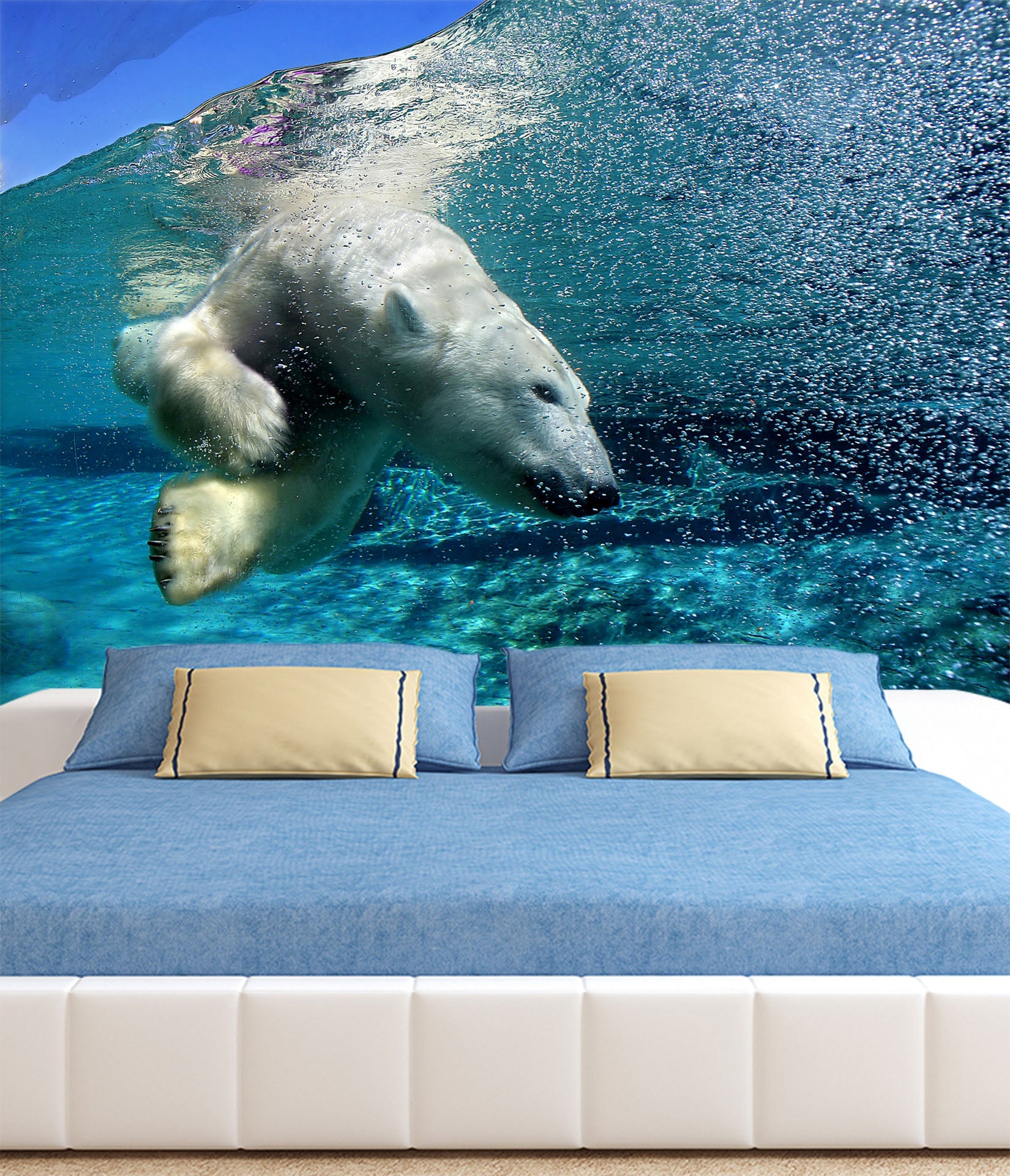3D Polar Bear 020 Wall Murals Wallpaper AJ Wallpaper 2
