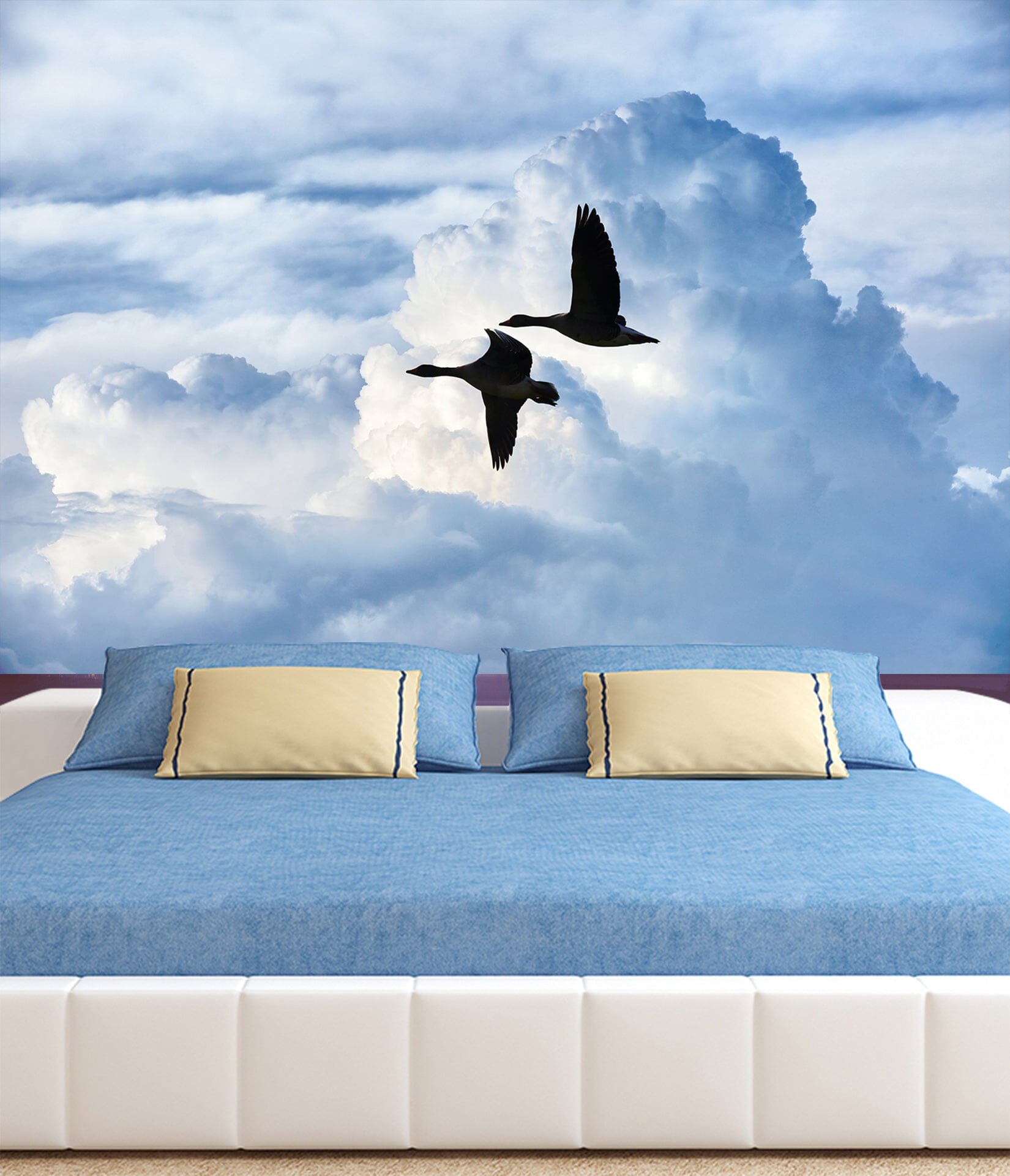3D Cloud Geese 153 Wall Murals Wallpaper AJ Wallpaper 2
