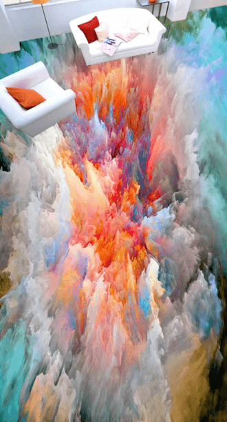 3D Colorful 007 Floor Mural Wallpaper AJ Wallpaper 2