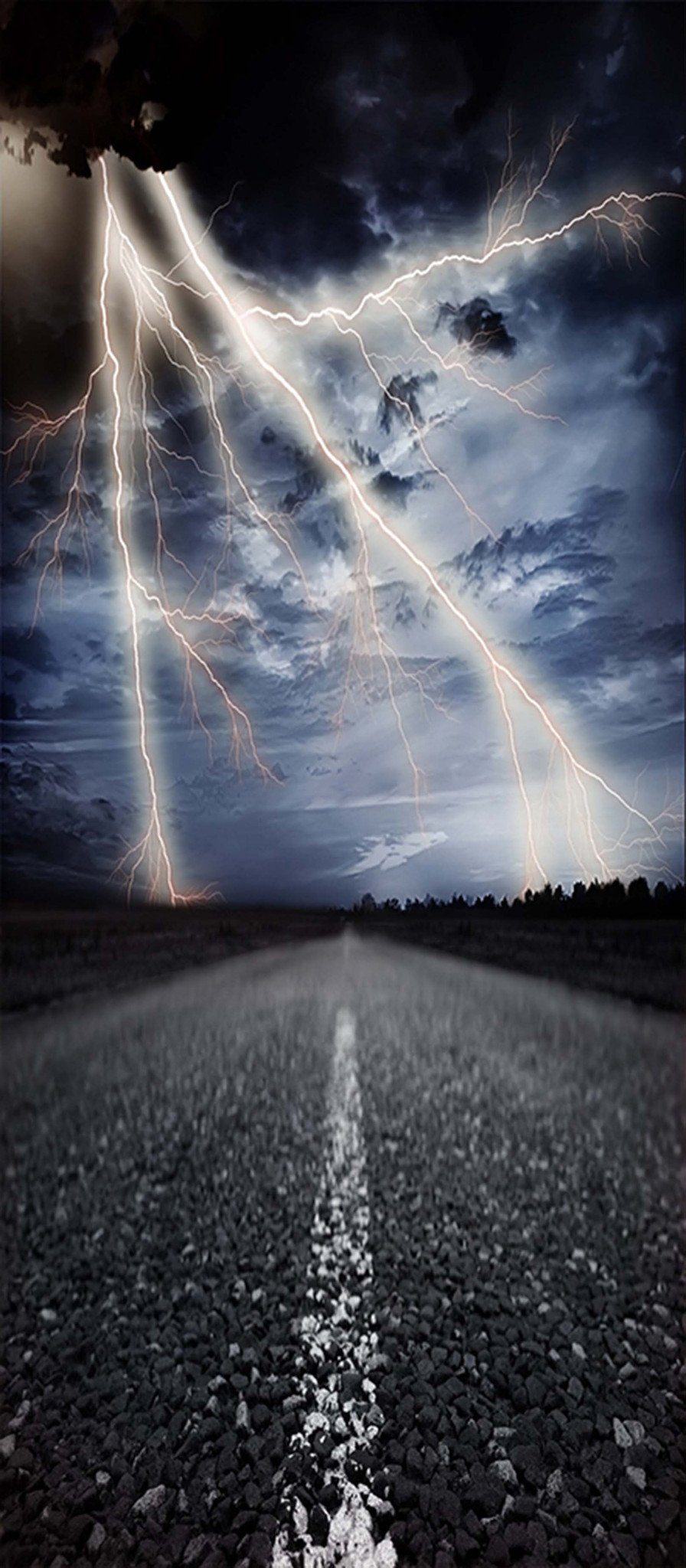 3D Highway Lightning 59 Door Mural Wallpaper AJ Wallpaper