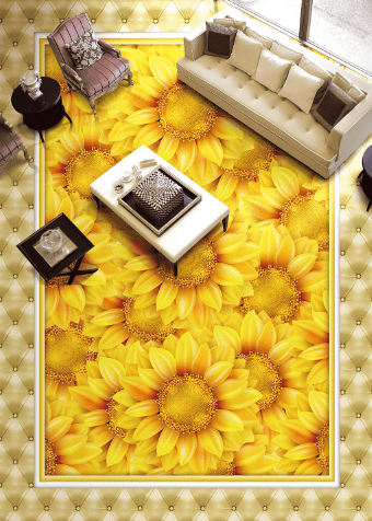 3D Flowers Blossom 011 Floor Mural Wallpaper AJ Wallpaper 2