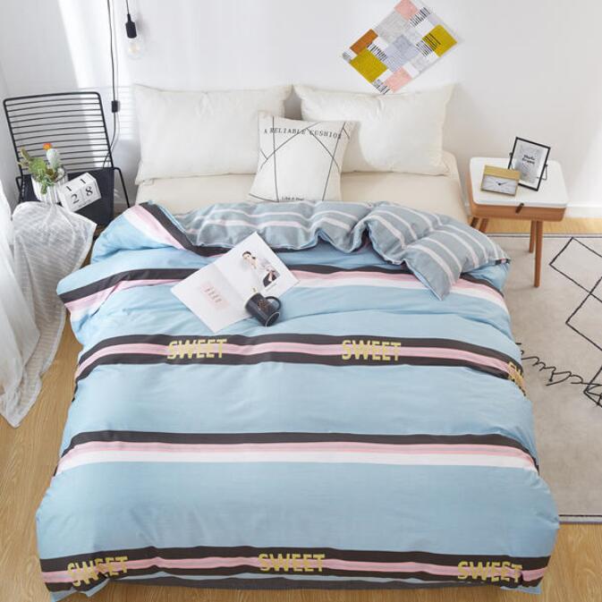 3D Blue Brown Stitching 3037 Bed Pillowcases Quilt