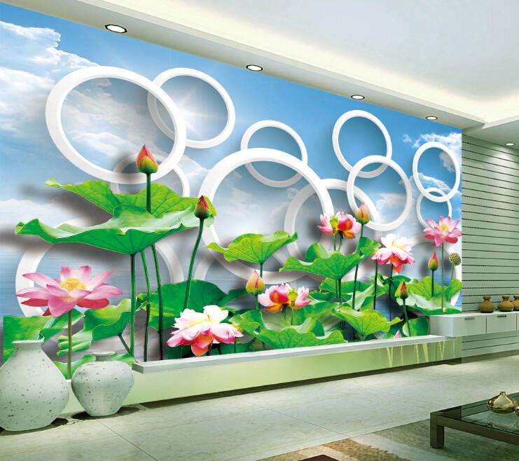 Lotus And Circles Wallpaper AJ Wallpaper 2