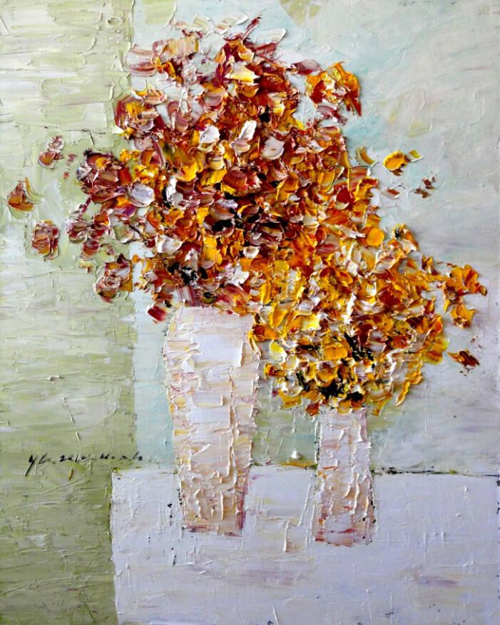 Vase Oil Painting Wallpaper AJ Wallpaper 2