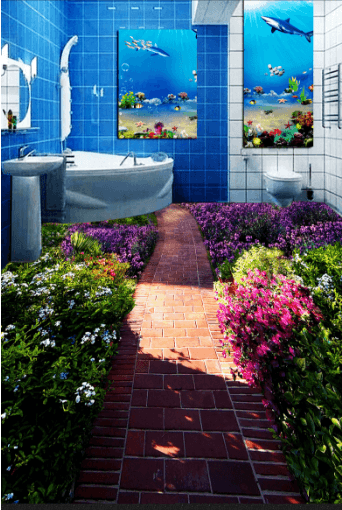 3D Small Garden 386 Floor Mural Wallpaper AJ Wallpaper 2