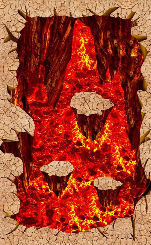 3D Fiery Magma Floor Mural Wallpaper AJ Wallpaper 2