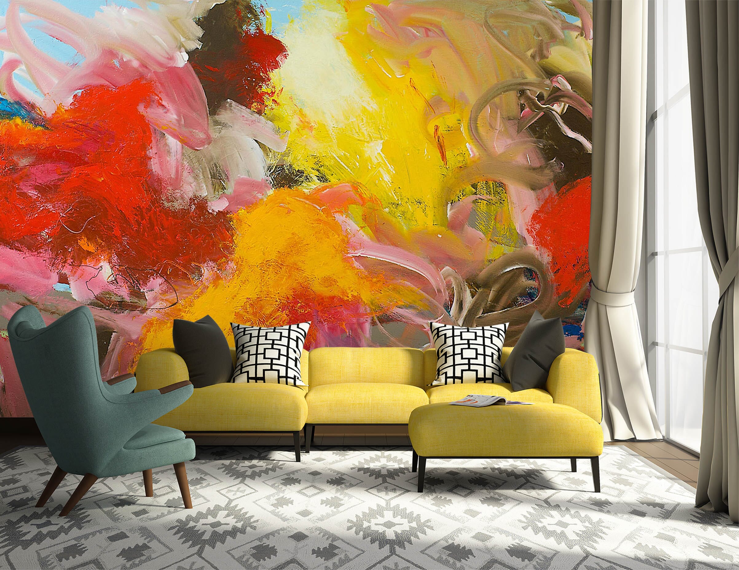 3D Morning Burst 108 Allan P. Friedlander Wall Mural Wall Murals Wallpaper AJ Wallpaper 2