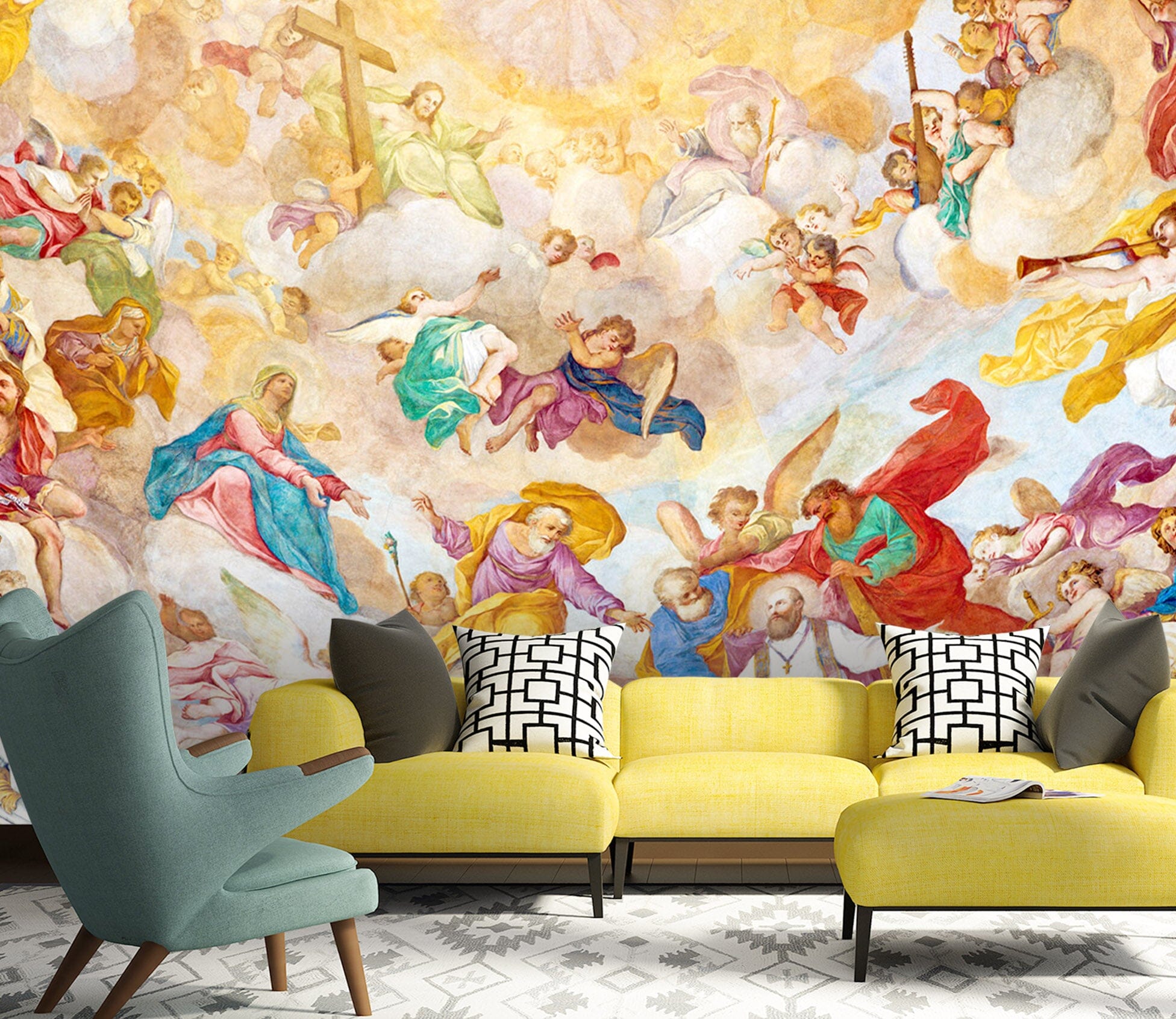 3D Golden Sky 1573 Wall Murals Wallpaper AJ Wallpaper 2