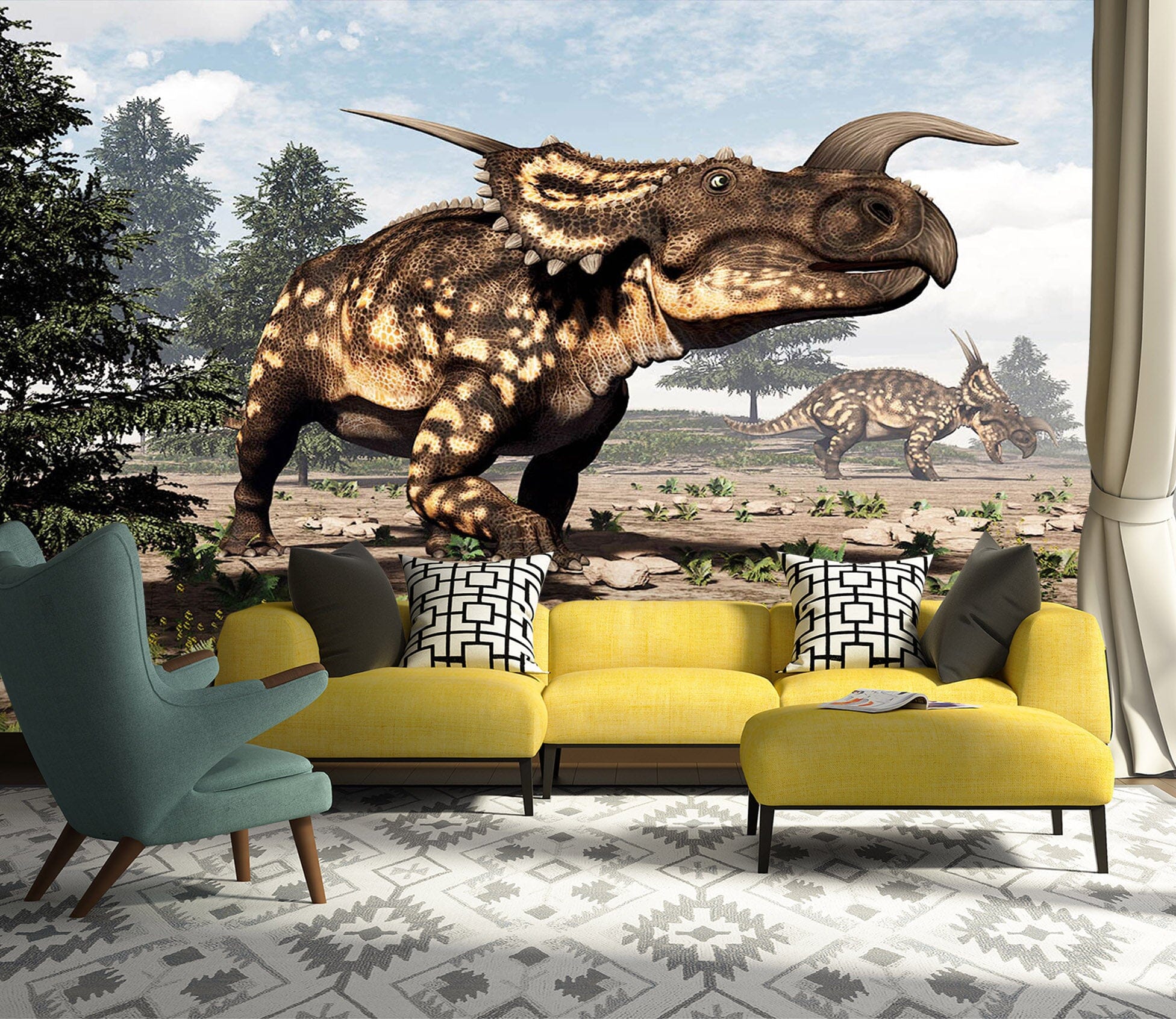 3D Giant Dinosaur 1551 Wall Murals Wallpaper AJ Wallpaper 2