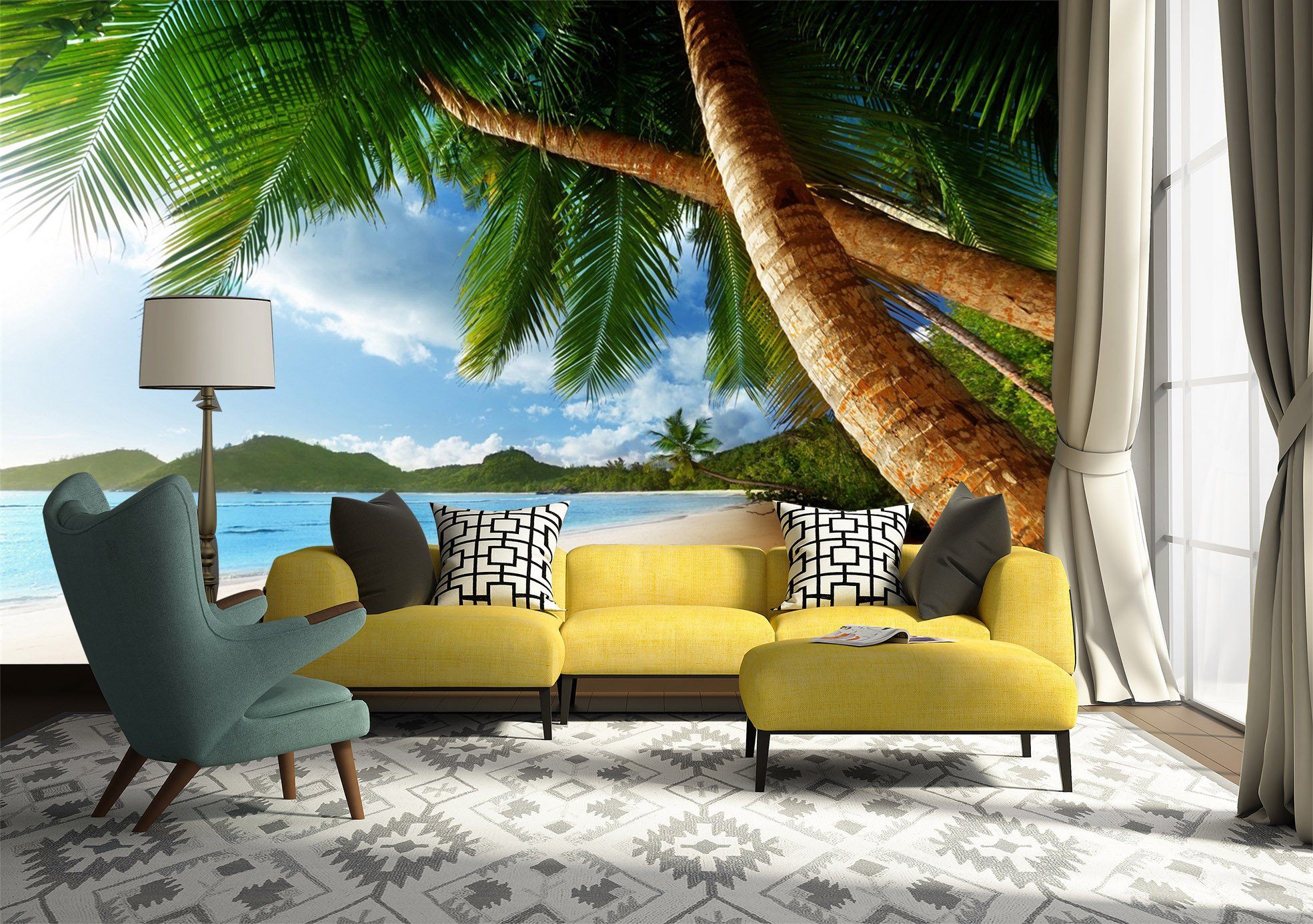 3D Coconut Tree 23 Wallpaper AJ Wallpaper
