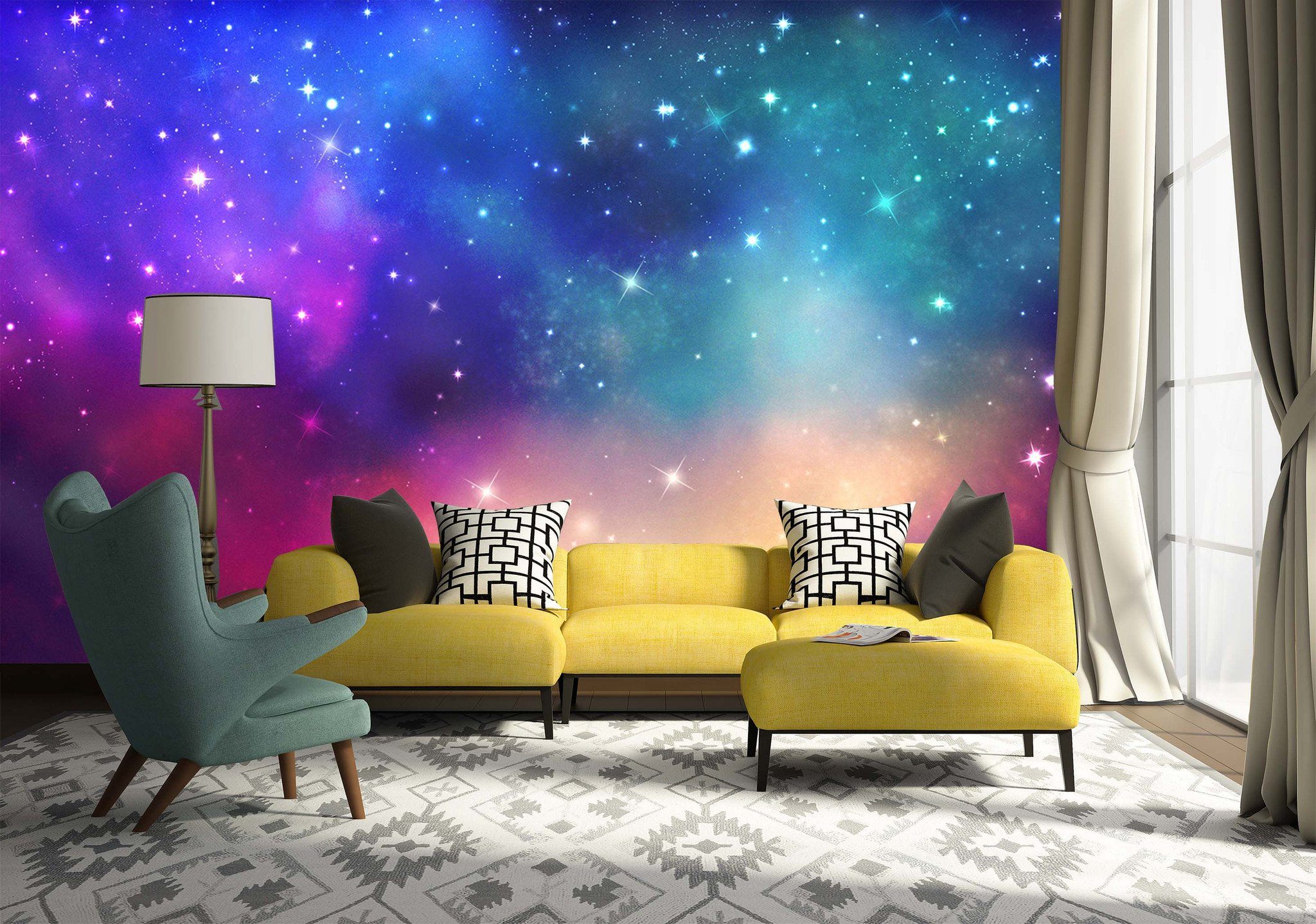 3D Shinning Star 232 Wallpaper AJ Wallpaper