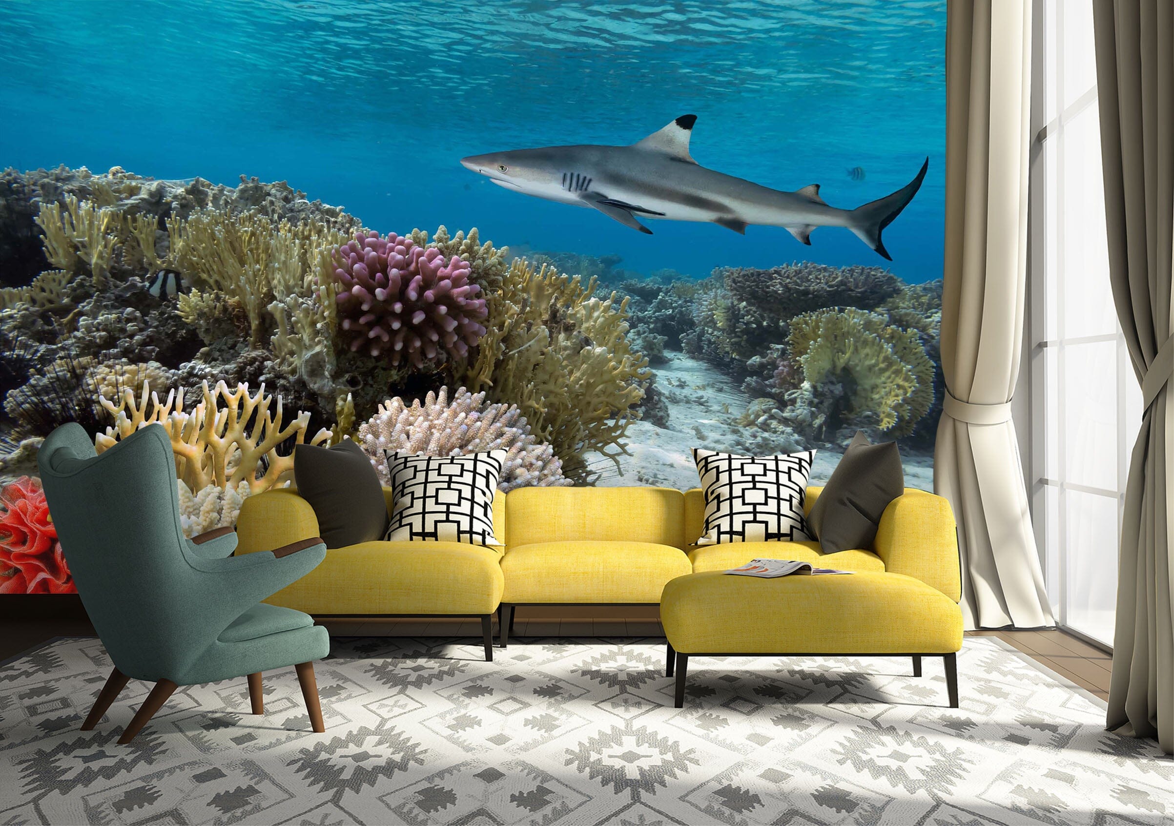 3D Sea Fish 1070 Wall Murals Wallpaper AJ Wallpaper 2