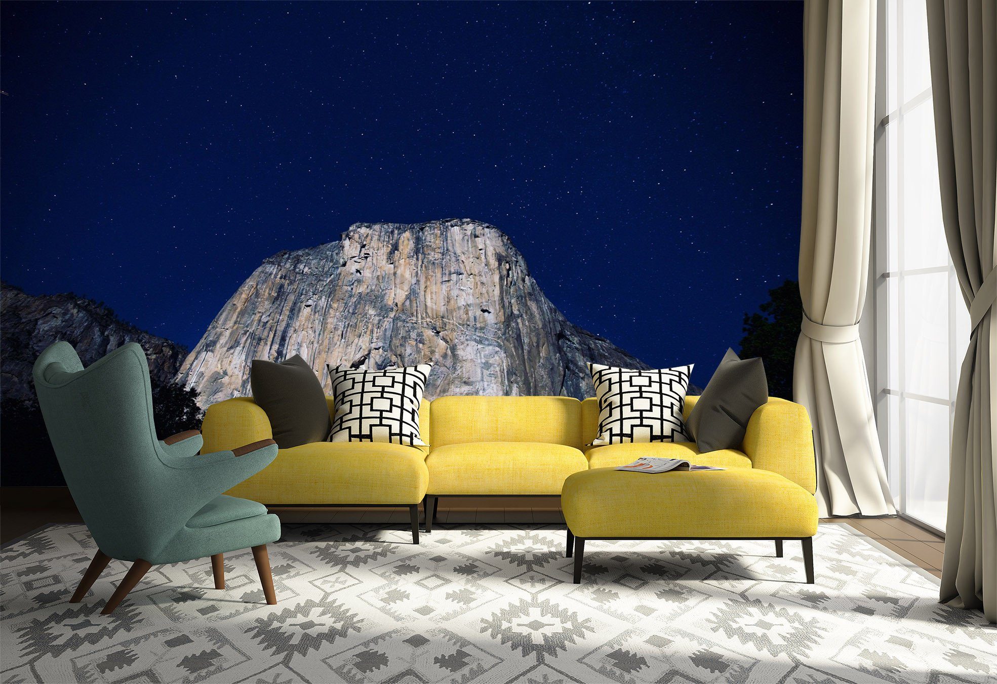 3D Hill Stone Sky 723 Wallpaper AJ Wallpaper