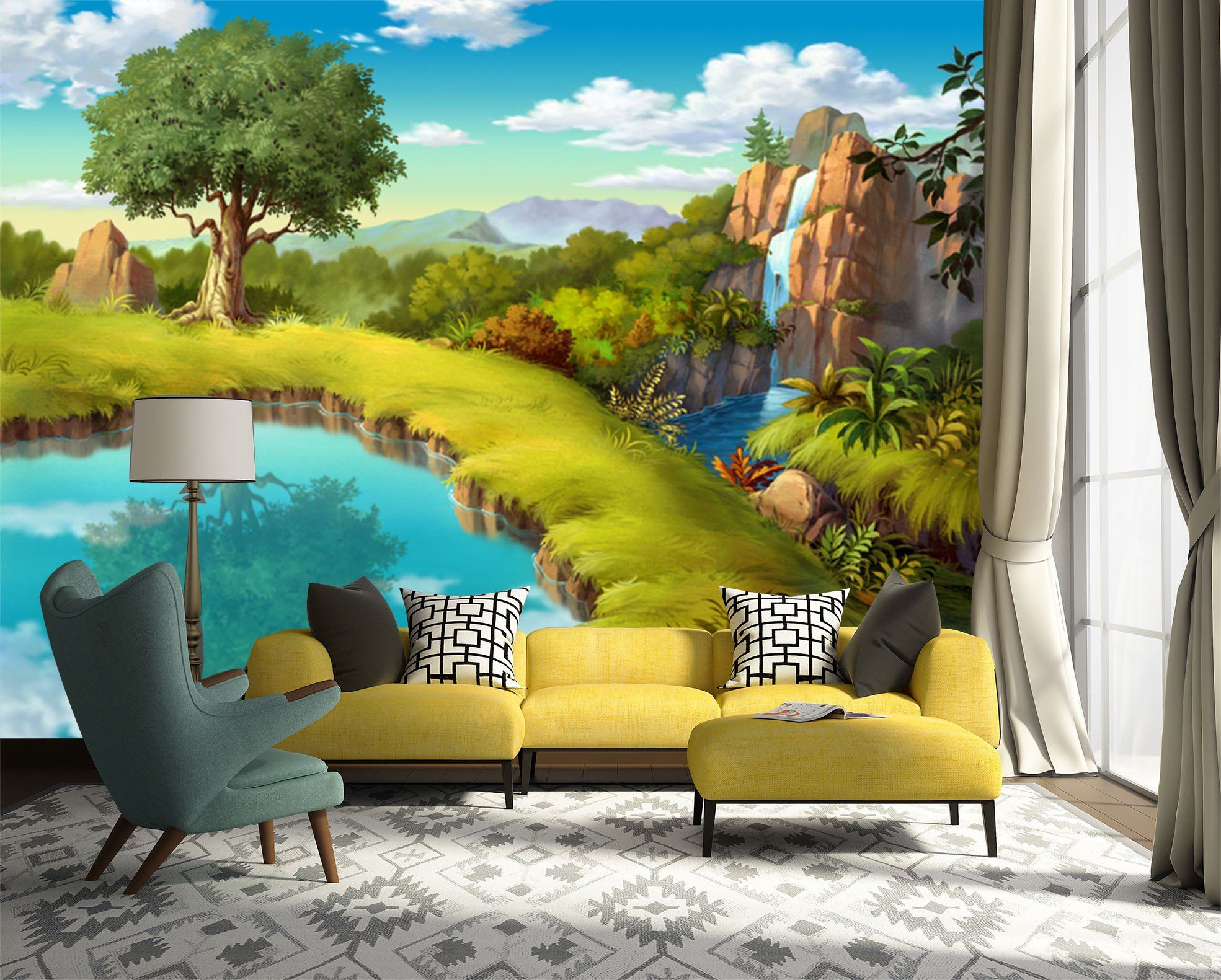3D Village Scenery 25 Wallpaper AJ Wallpaper