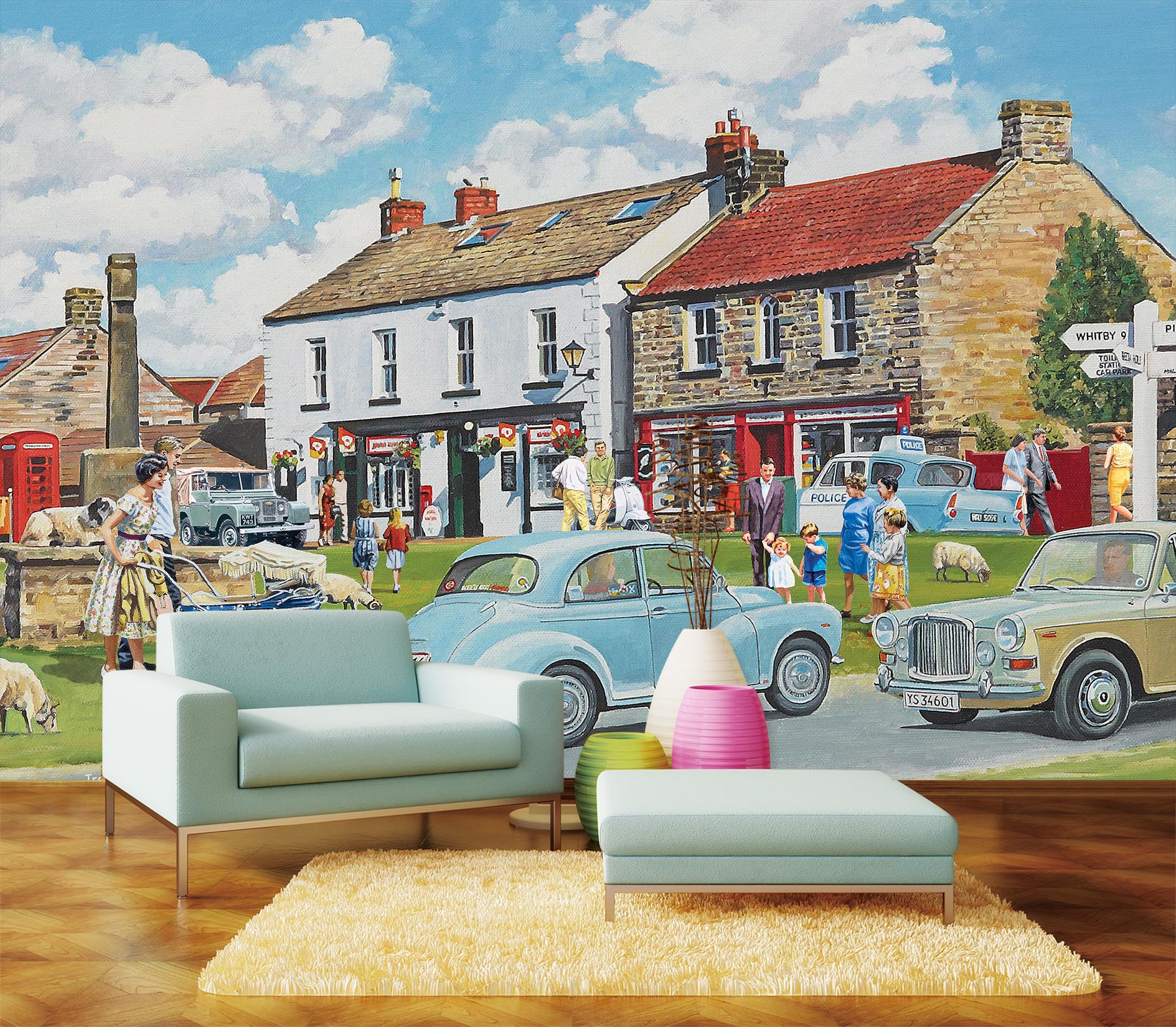 3D House Car 8922 Trevor Mitchell Wall Mural Wall Murals