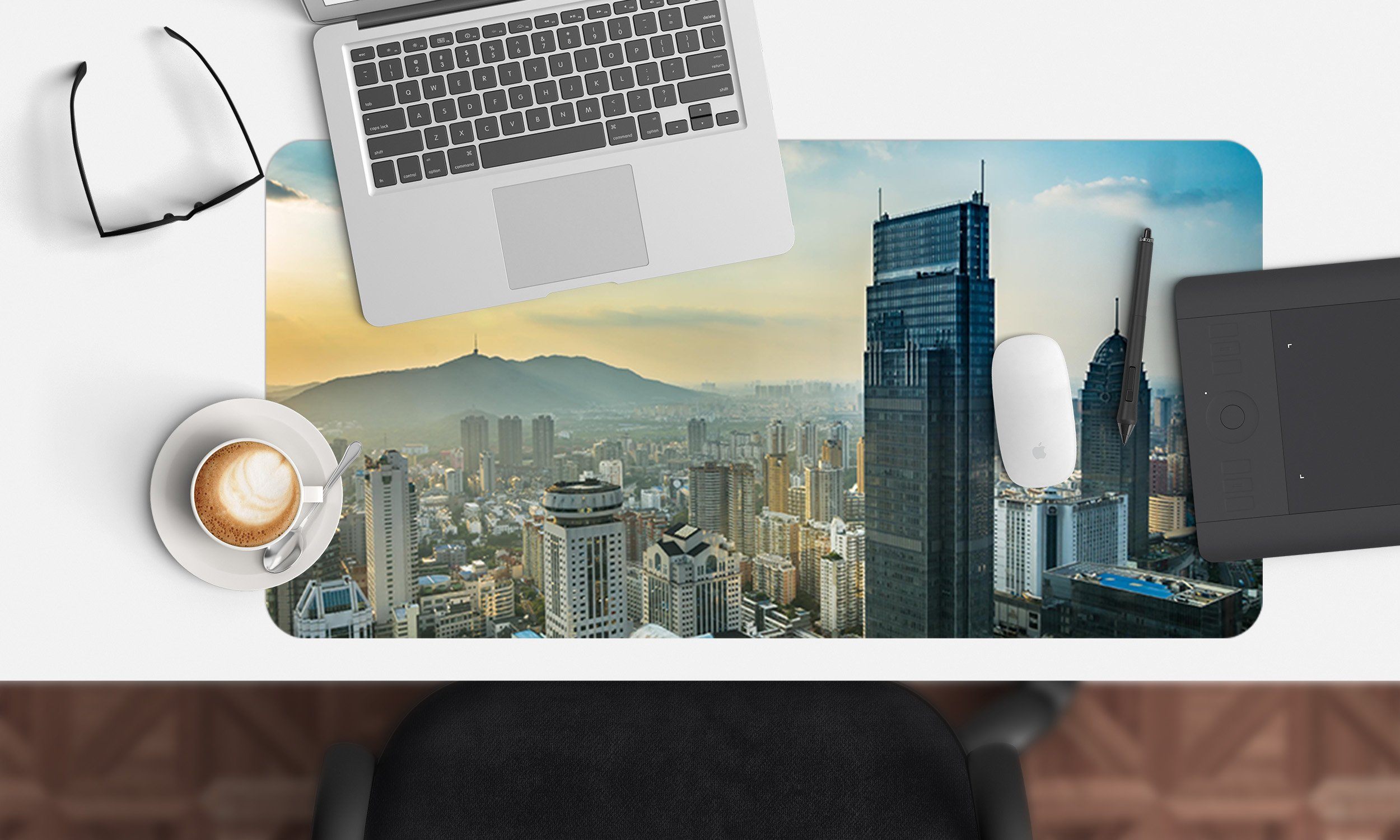 3D Building Hill 015 Desk Mat Mat AJ Creativity Home