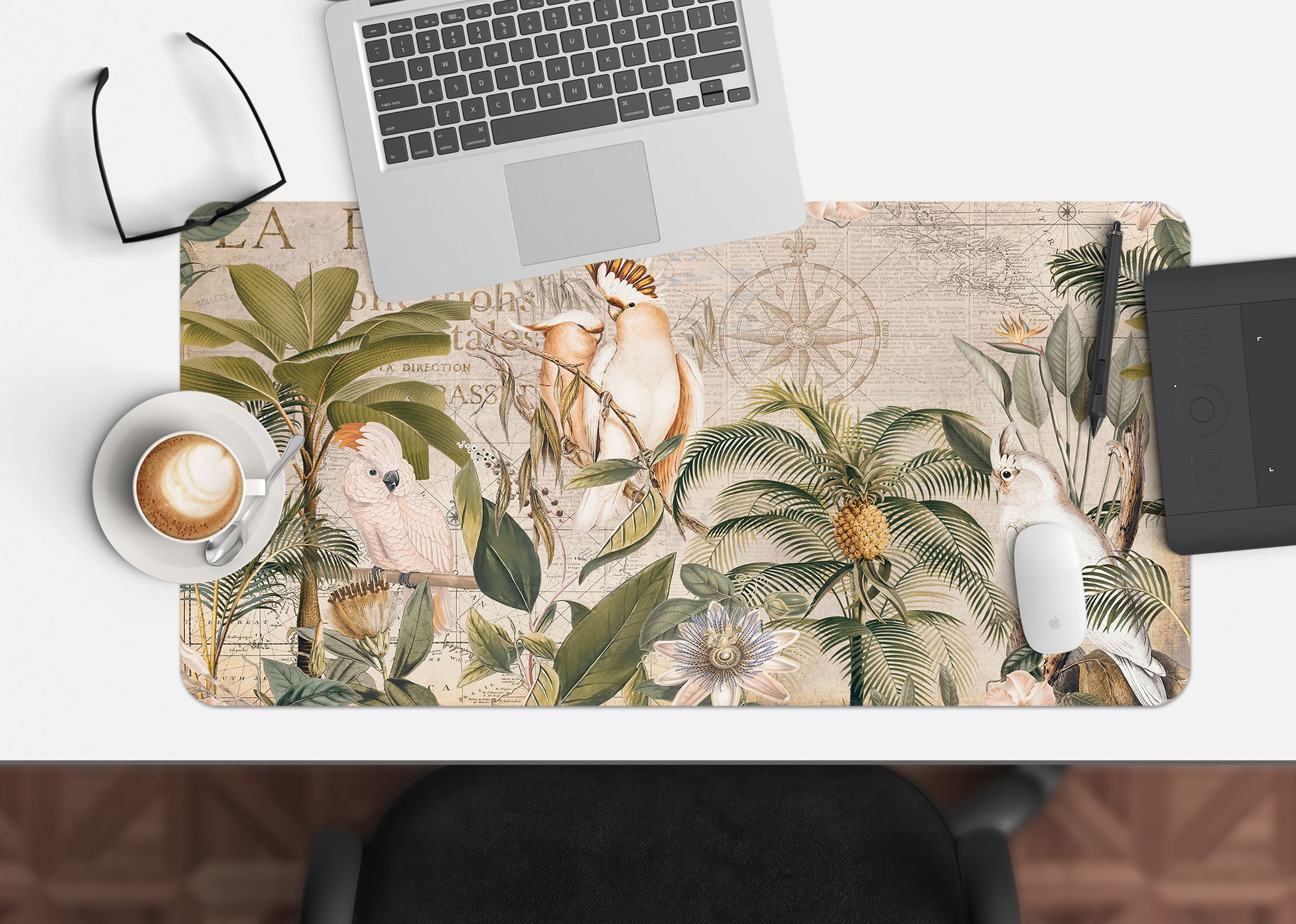 3D Pineapple Tree 5244 Andrea Haase Desk Mat