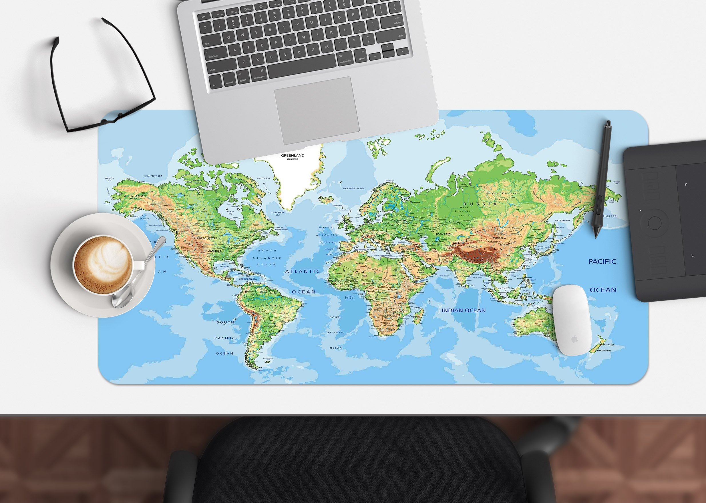 3D Green Area 141 Desk Mat Mat AJ Creativity Home