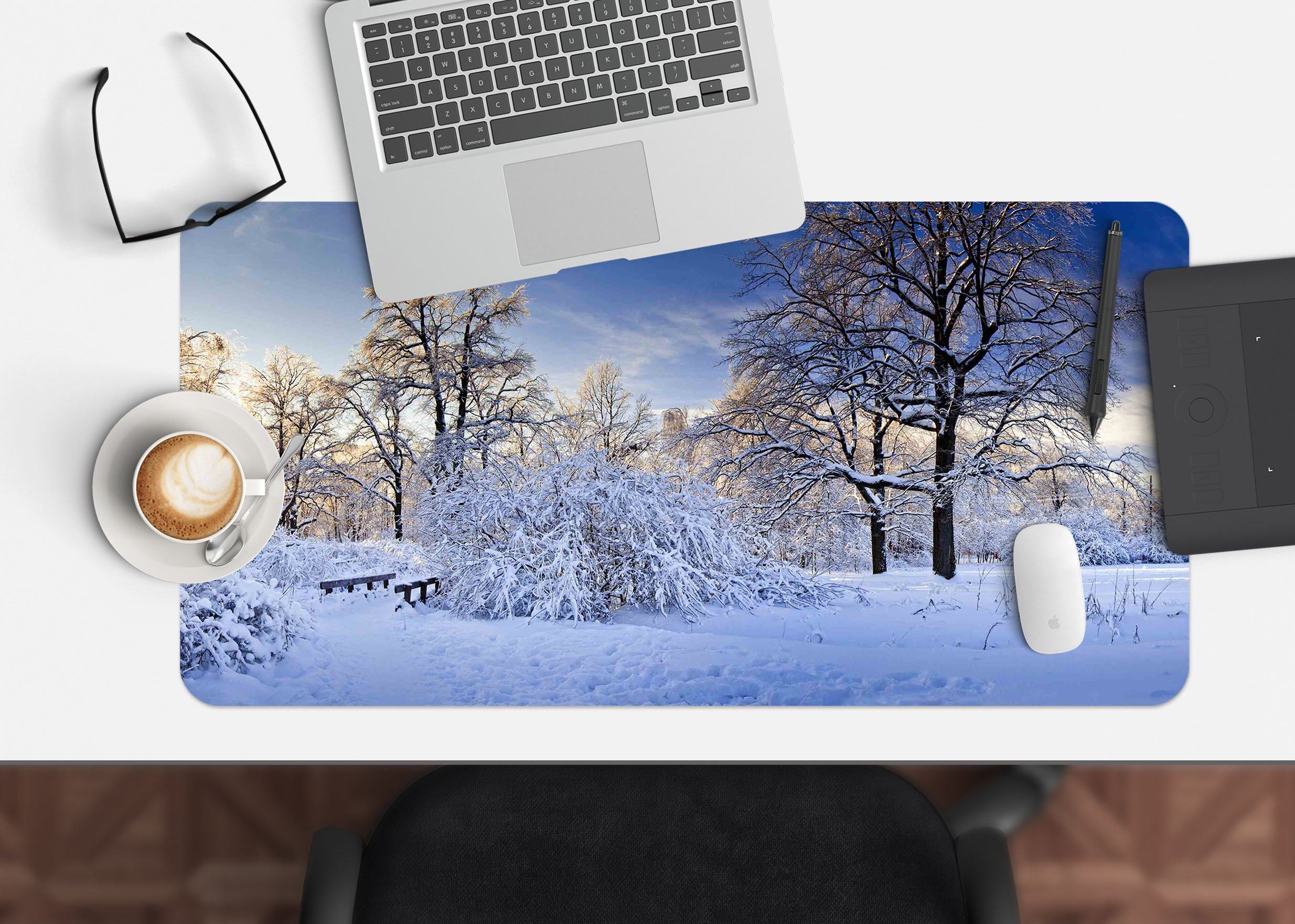 3D Snow Cover 196 Desk Mat Mat AJ Creativity Home