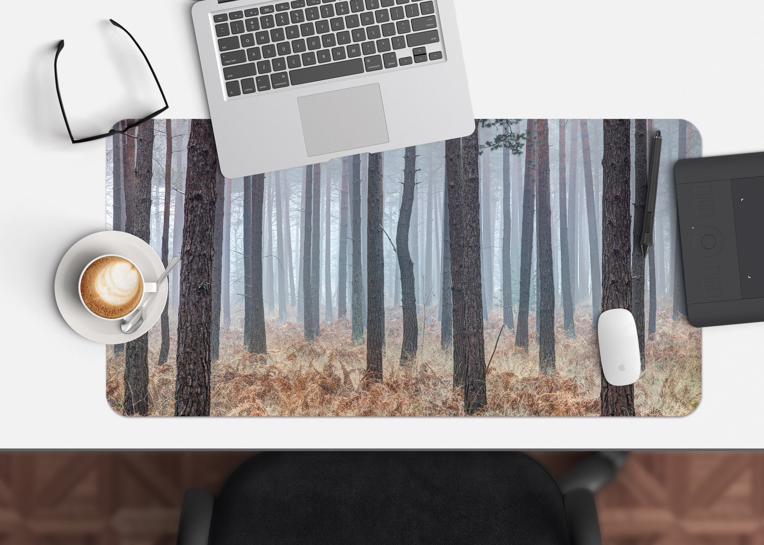 3D Trees Grass 7751 Assaf Frank Desk Mat