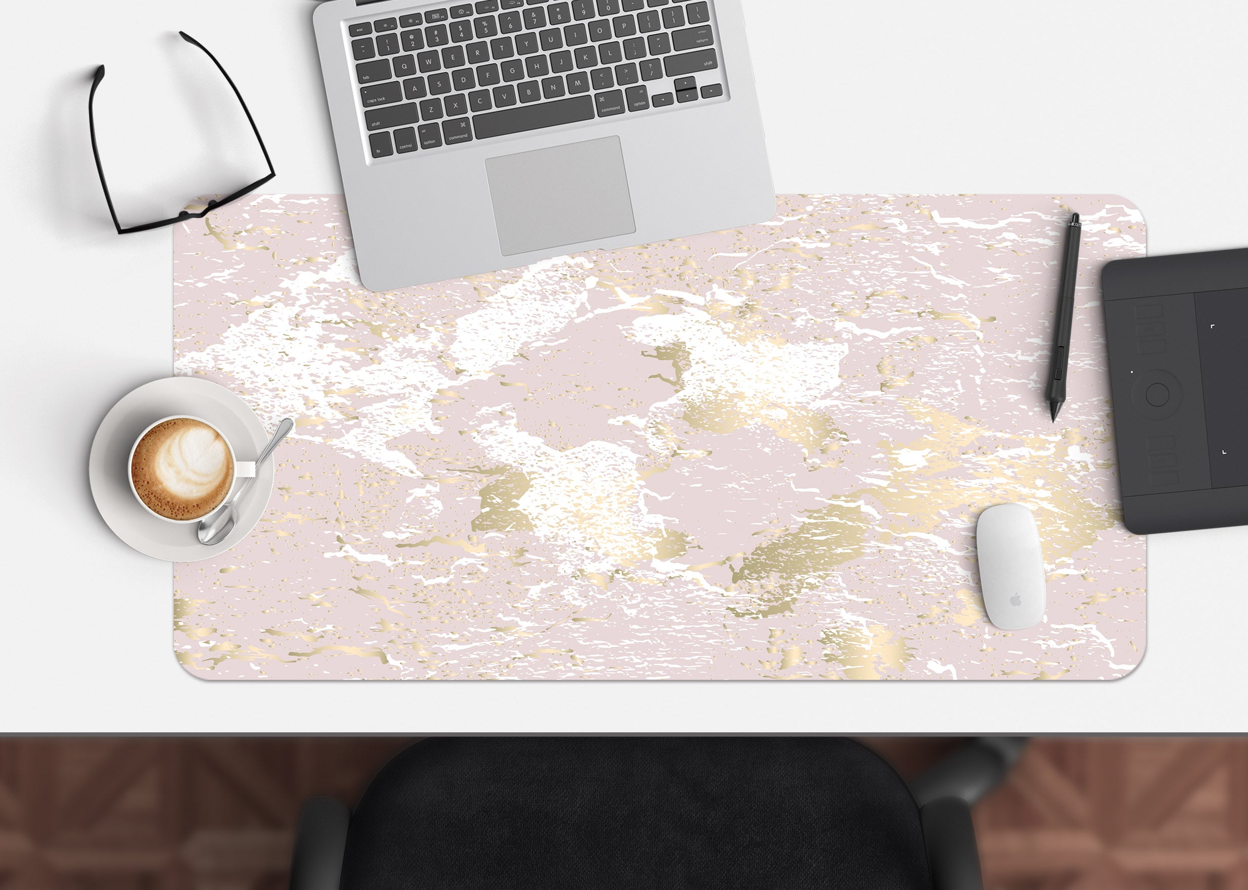 3D Light Pink Texture 18047 Desk Mat