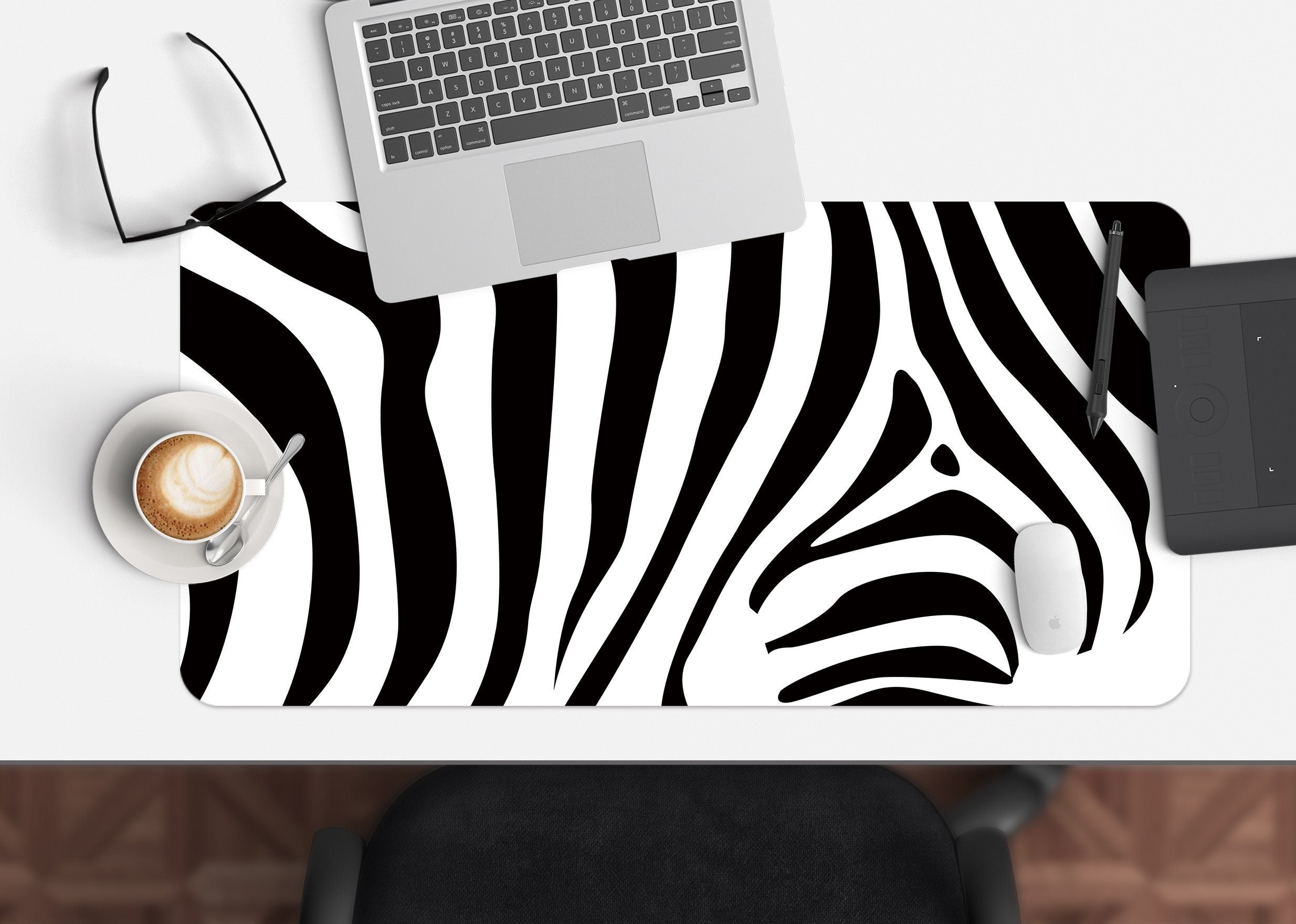3D Abstract Lines 024 Desk Mat Mat AJ Creativity Home