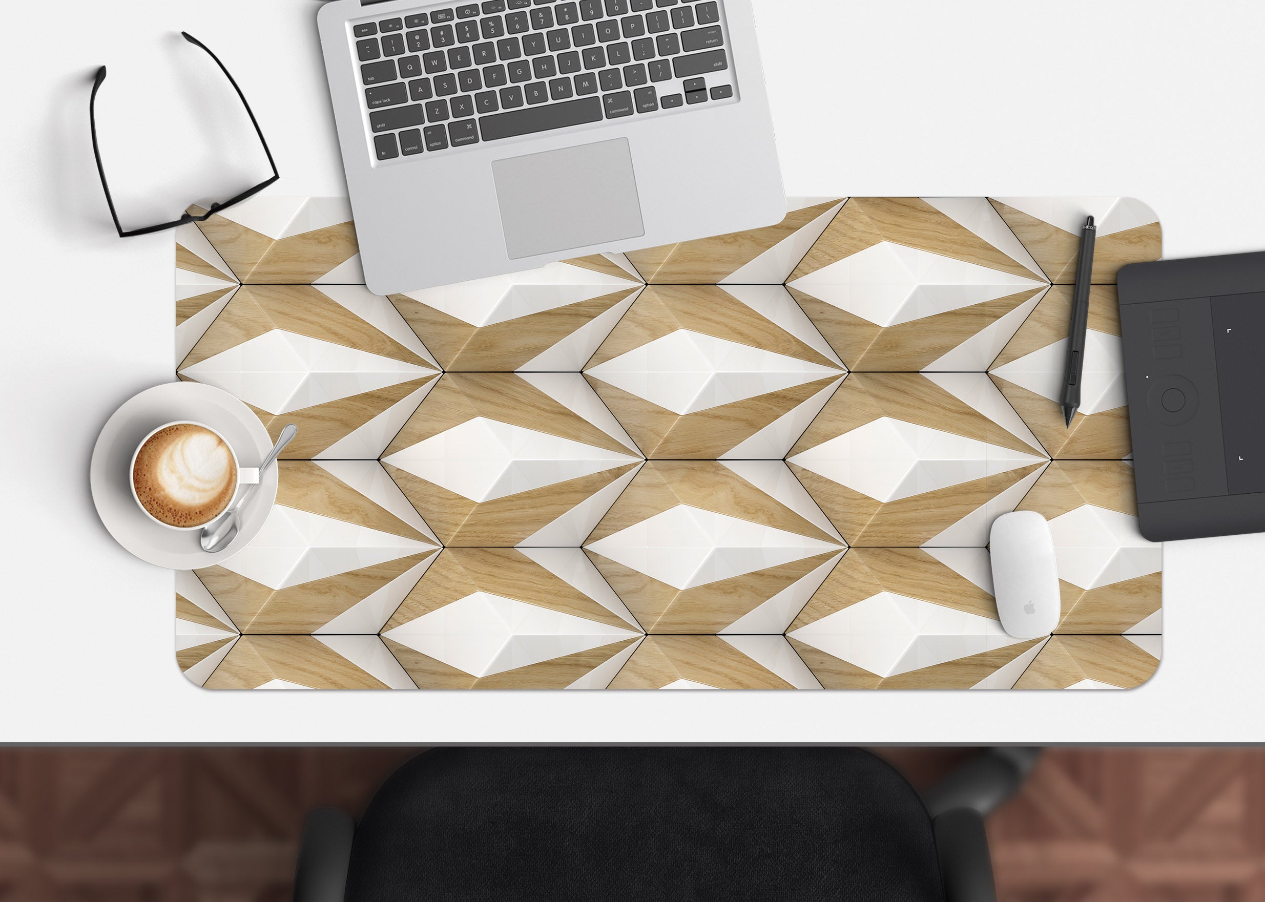 3D Three-Dimensional Triangle 18042 Desk Mat