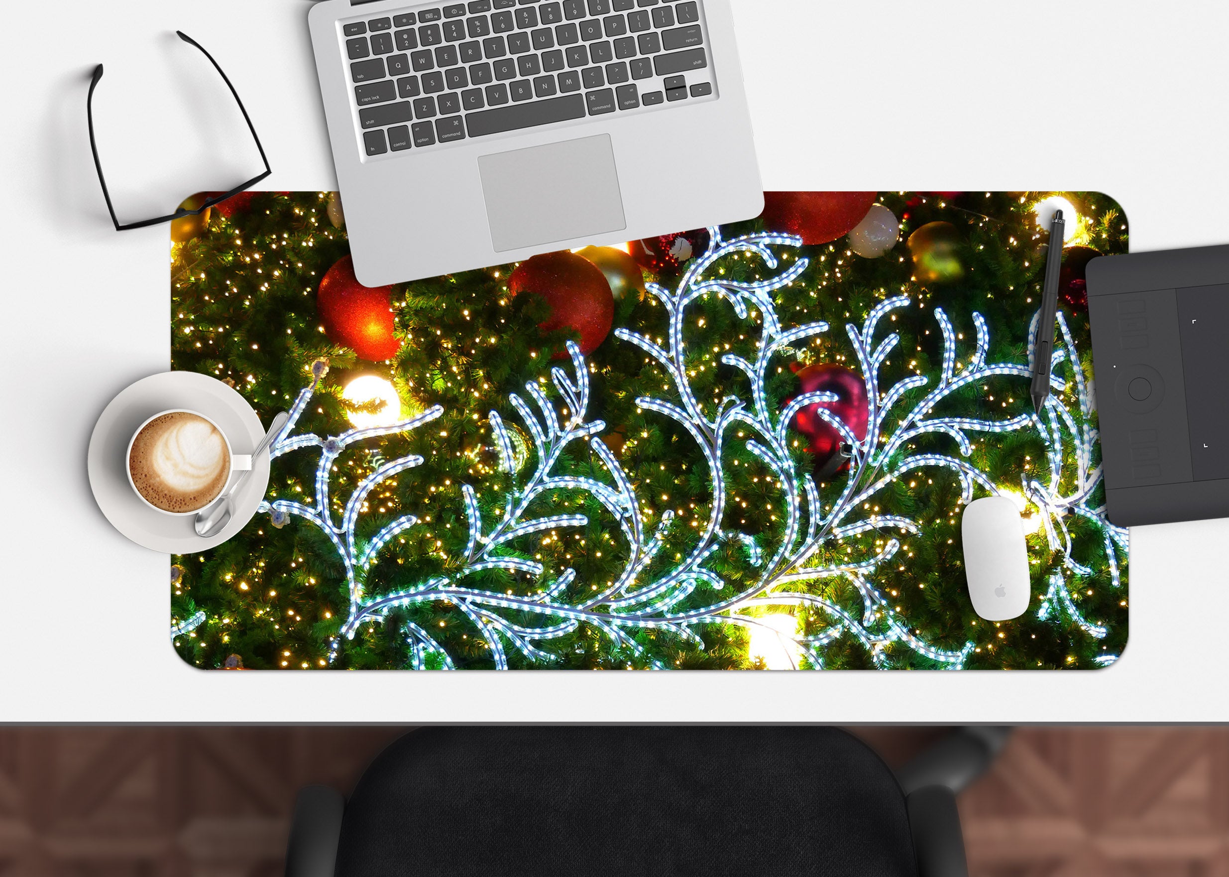 3D Branches 51212 Christmas Desk Mat Xmas