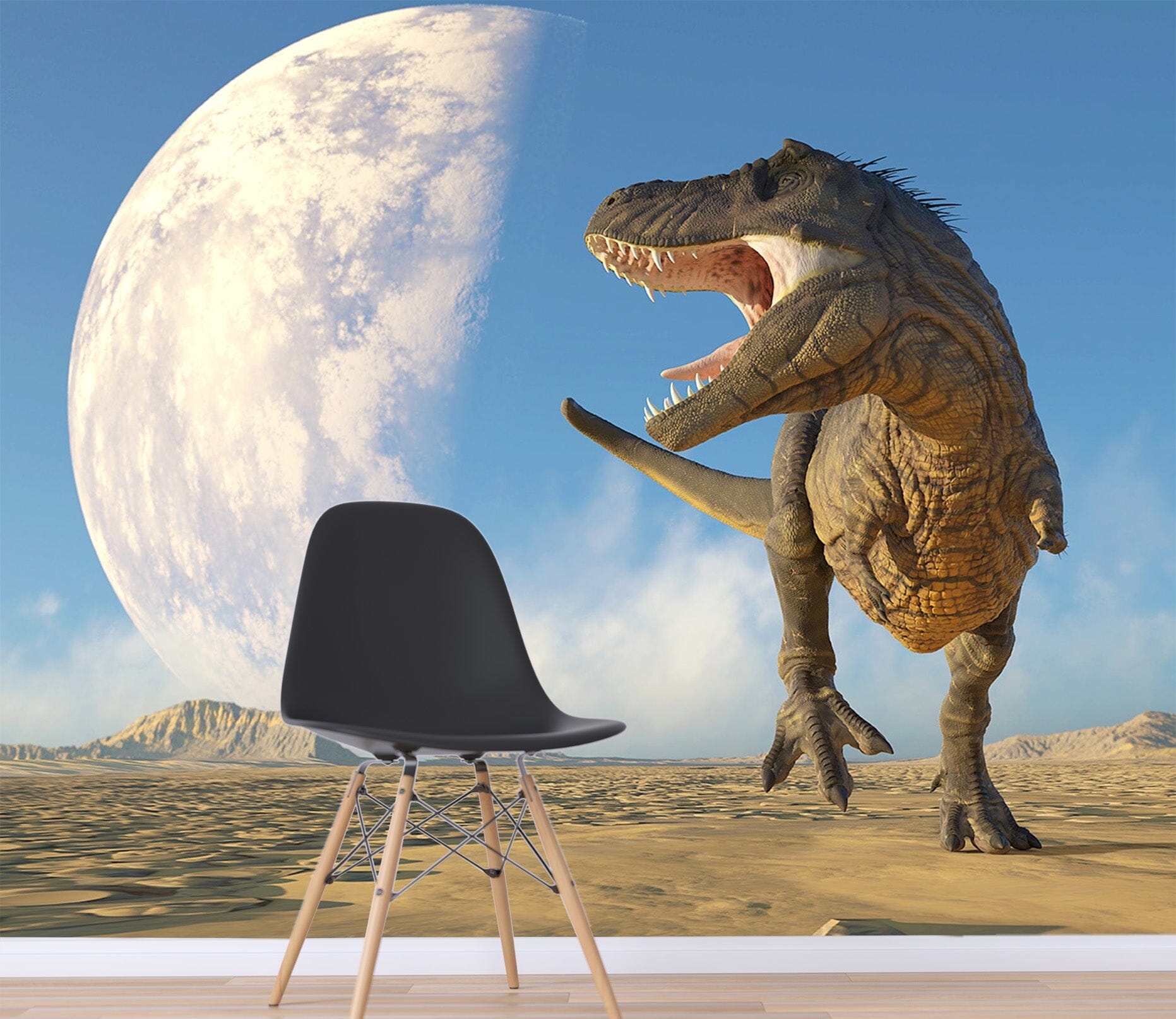 3D Dinosaur Desert 1591 Wall Murals Wallpaper AJ Wallpaper 2