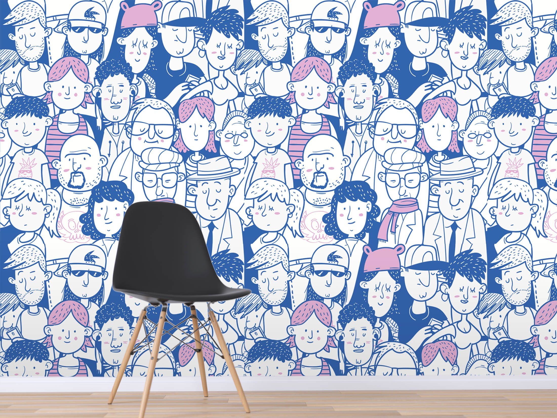 3D Crowd Closed Eyes 472 Wallpaper AJ Wallpaper