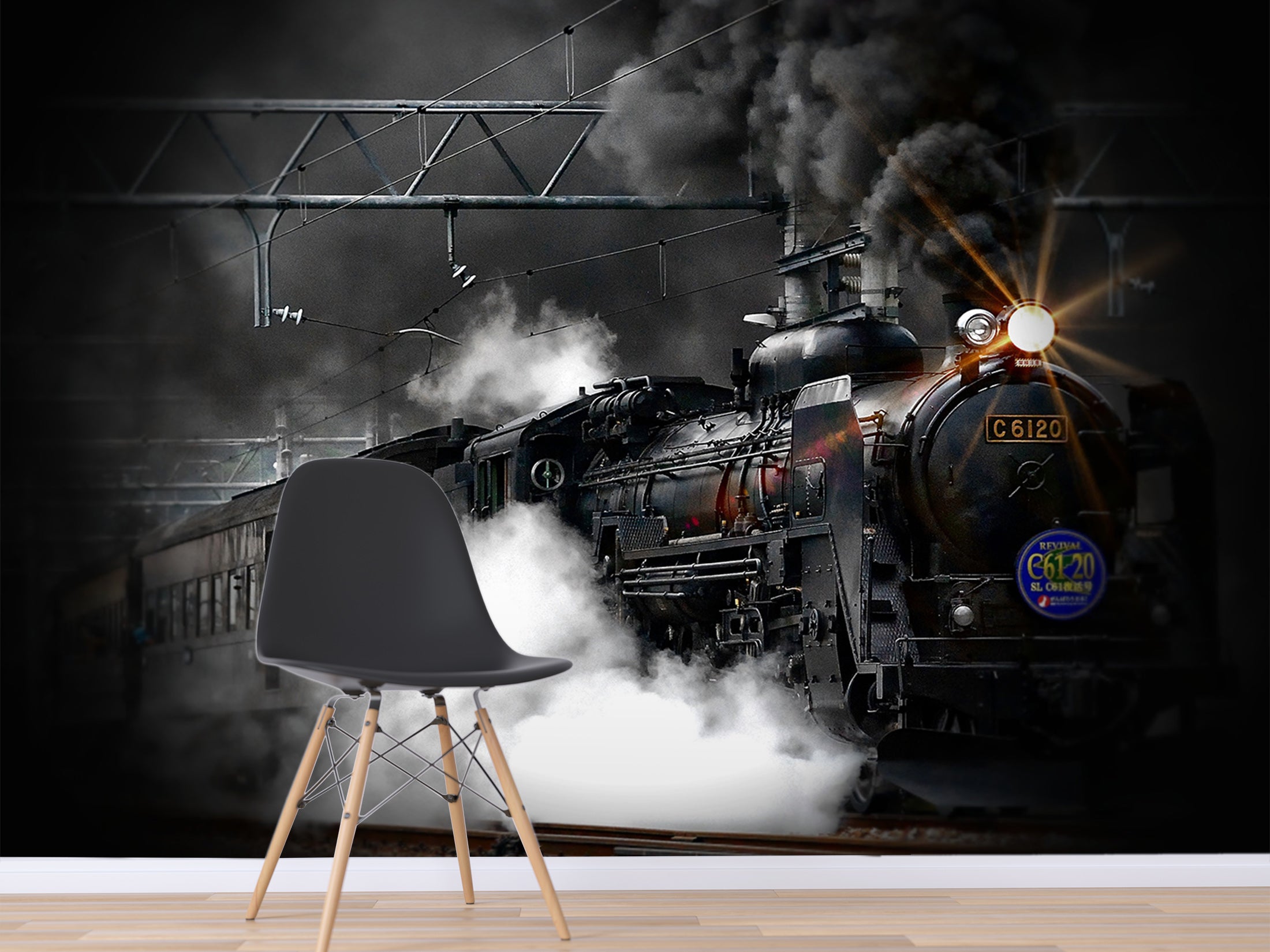 3D Night Train Lights 044 Vehicle Wall Murals