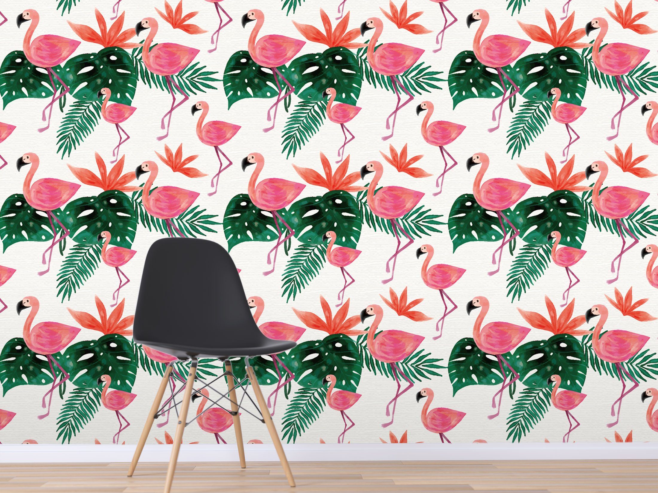 3D Flamingo Petal Leaf 465 Wallpaper AJ Wallpaper