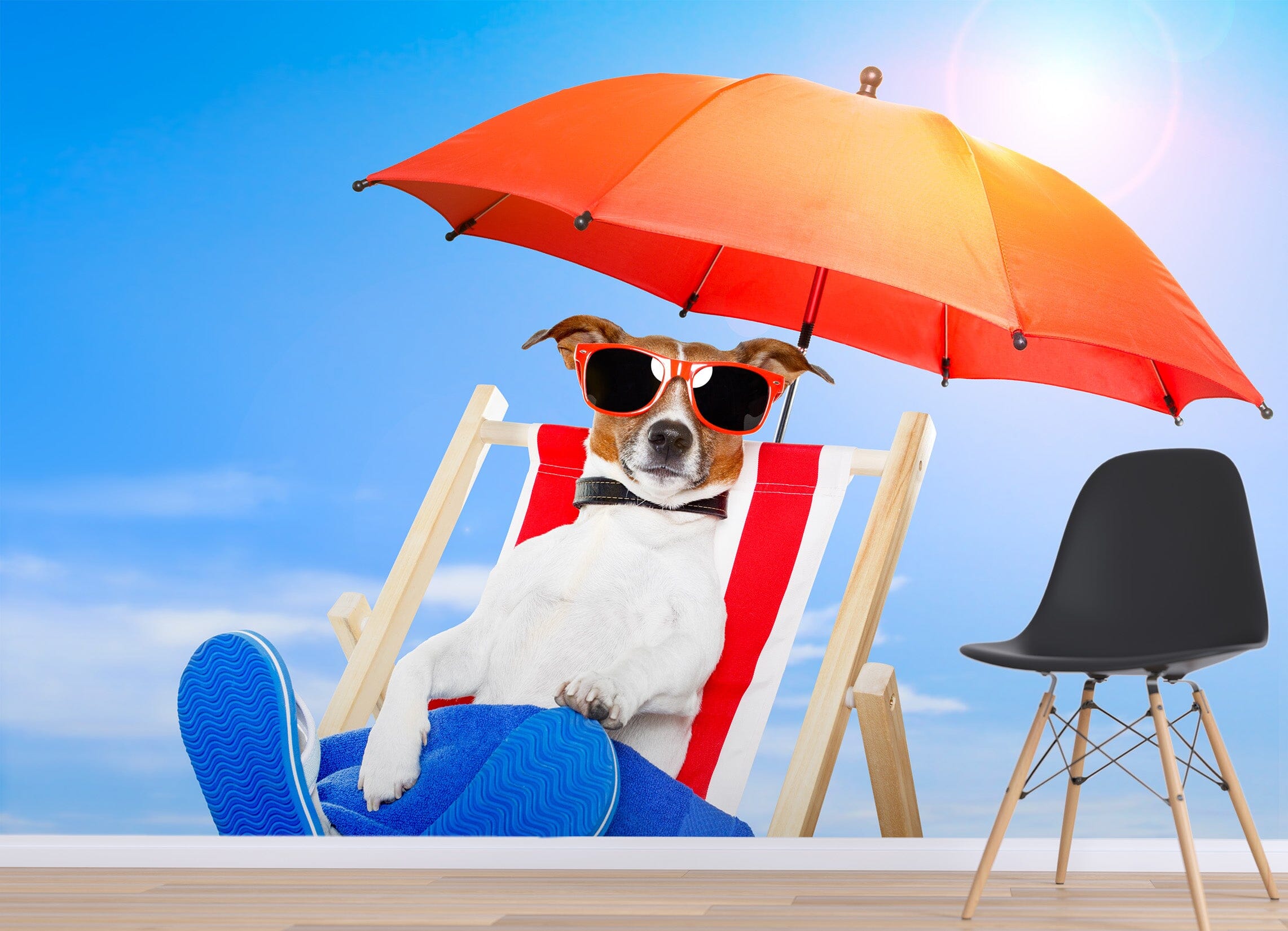3D Puppy Umbrella 371 Wall Murals Wallpaper AJ Wallpaper 2