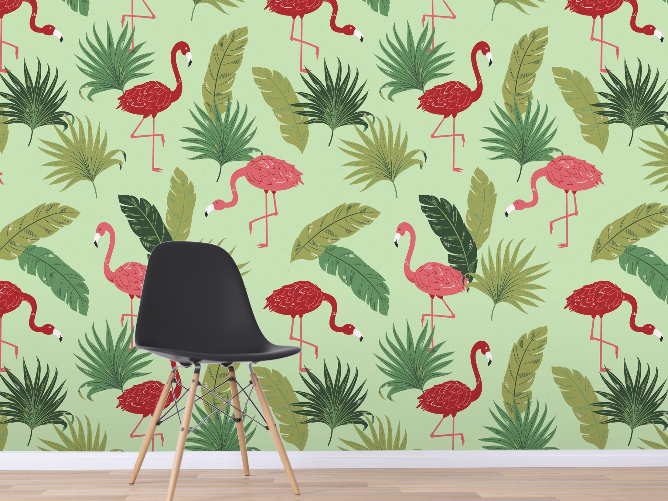 3D Red Flamingo Leaves 457 Wallpaper AJ Wallpaper