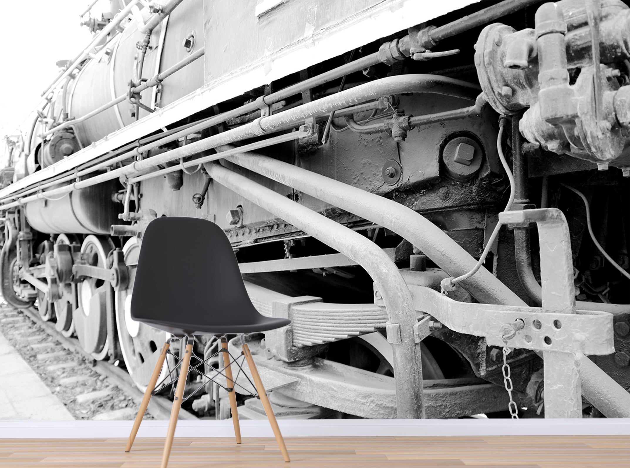 3D Retro Train 081 Vehicle Wall Murals