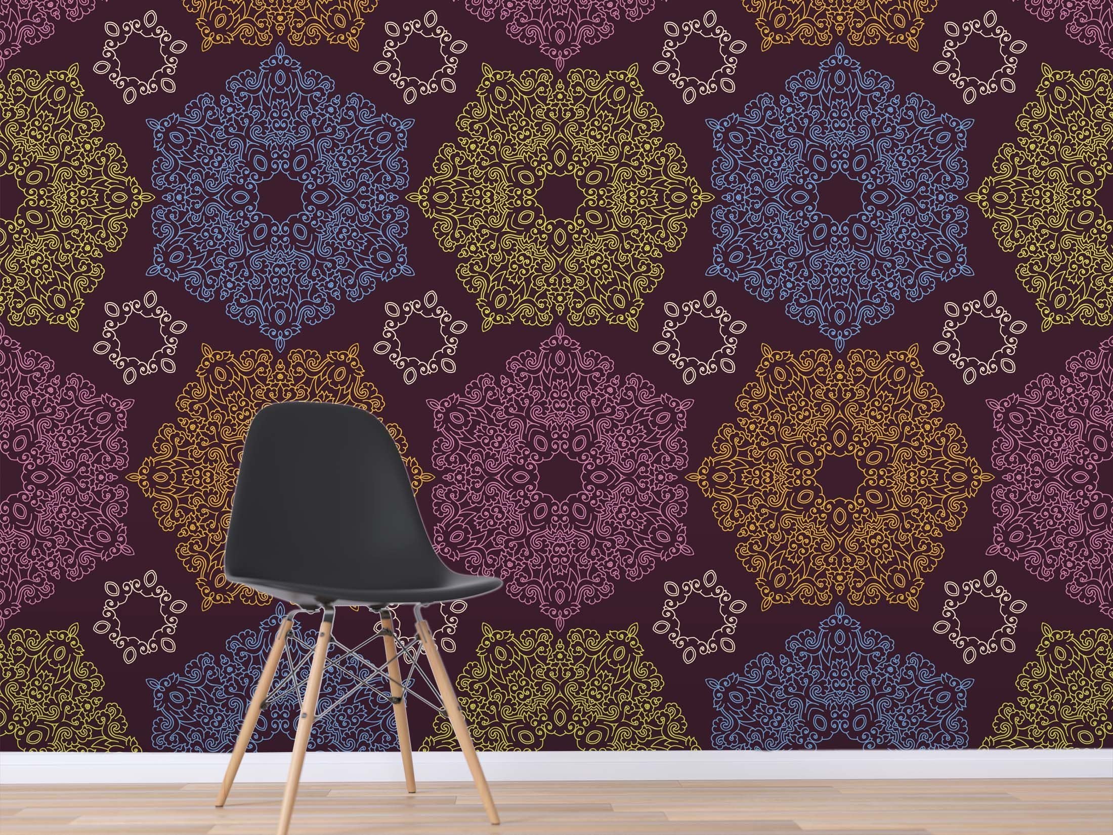 3D Purple Bottom Pattern 609 Wallpaper AJ Wallpaper