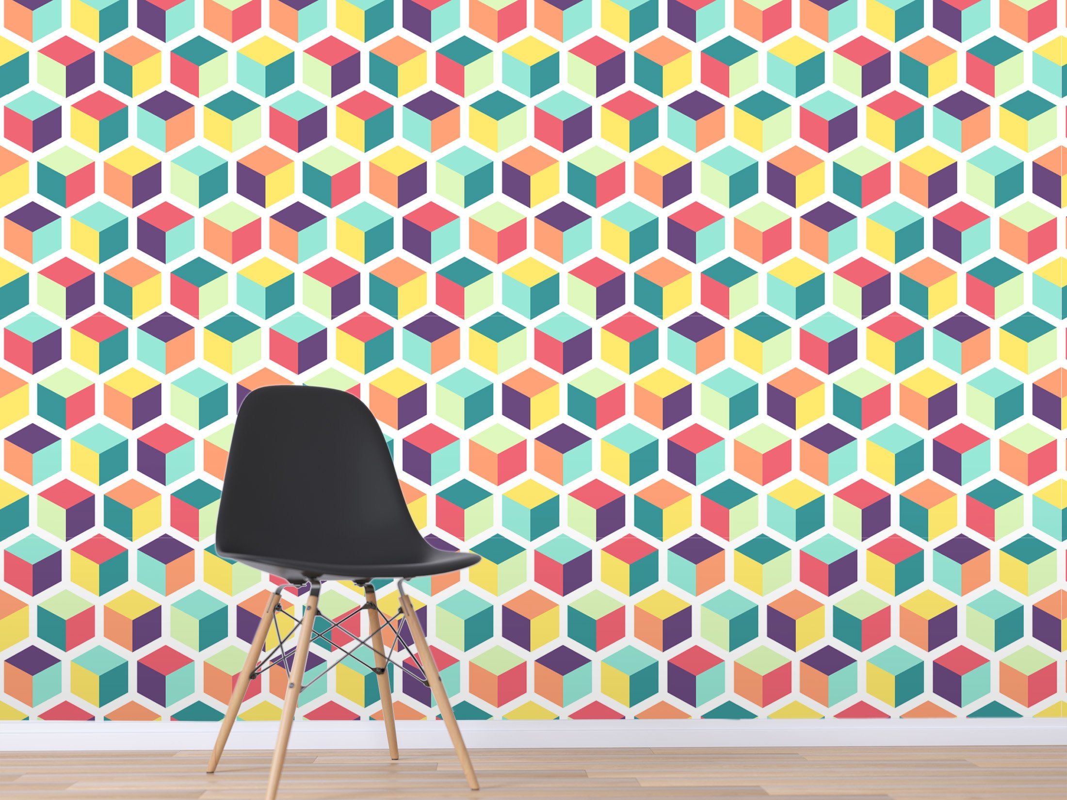 3D Colored Square 402 Wallpaper AJ Wallpaper