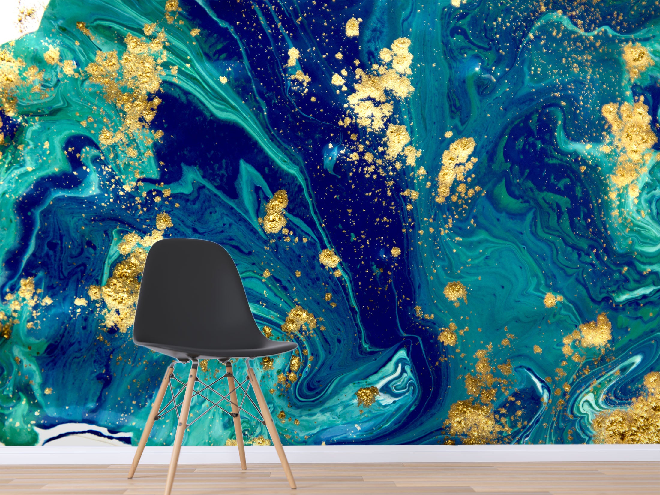 3D Blue Marbling Texture 045 Wall Murals